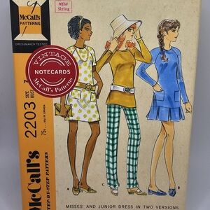 Vintage McCall’s Patterns Notecards | Retro Sewing Stationery Box